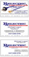 Three business cards that Gary submitted for review.  The top card was chosen & then Gary printed them.