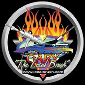 GARY, "THE LOCAL BRUSH" LOGO is used on business cards, letterheads, "T" shirts, decals & of course on this web site