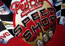 DETAIL of new Pep Boys logo.  All paints were supplied by Sherwin Williams Automotive paints