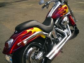 CANDY APPLE HARLEY "DEUCE" & CLASSIC FLAMES