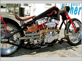NYC CHOPPERS PANHEAD WITH GOLD LEAF & PINSTRIPING