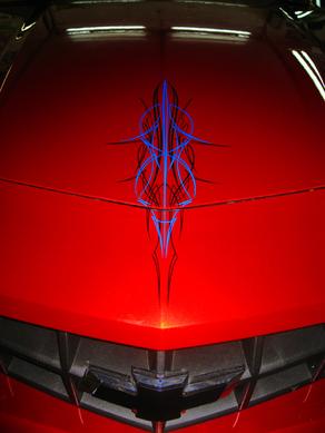 2011 Camaro with "Old School" hand painted PINSTRIPING