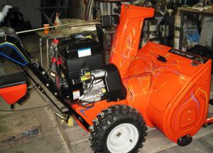 Hand Pinstriping on a 2012 ARIENS Snow Blower - Ready for Winter
