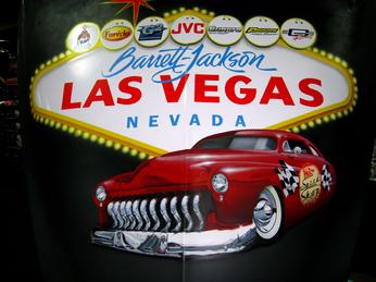 Gary The Local Brush Airbrushed a 1949 Mercury hood at the Las Vegas Barrett Jackson Auction