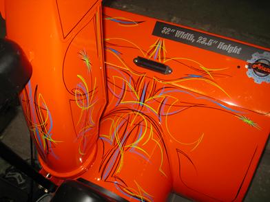 Hand painted Pinstriping on a 2012 Ariens snow blower