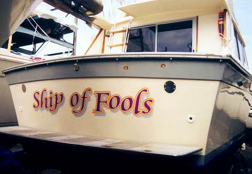 Hand Painted Boat Lettering