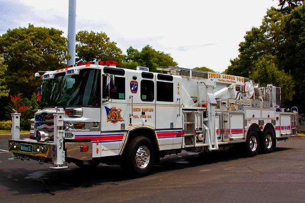 Tower Ladder Truck with Airbrush Art on the front doors by Gary the Local Brush