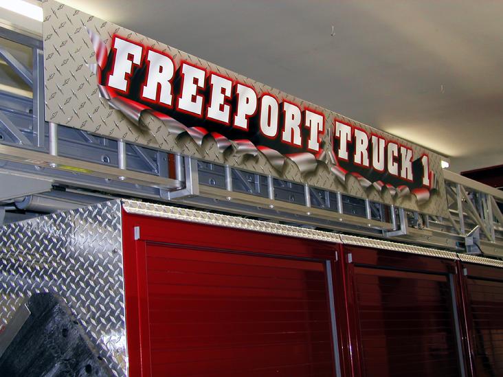AIRBRUSHED to look as if the glowing LETTERING is coming through the panels.  Even the diamonds are AIRBRUSHED.