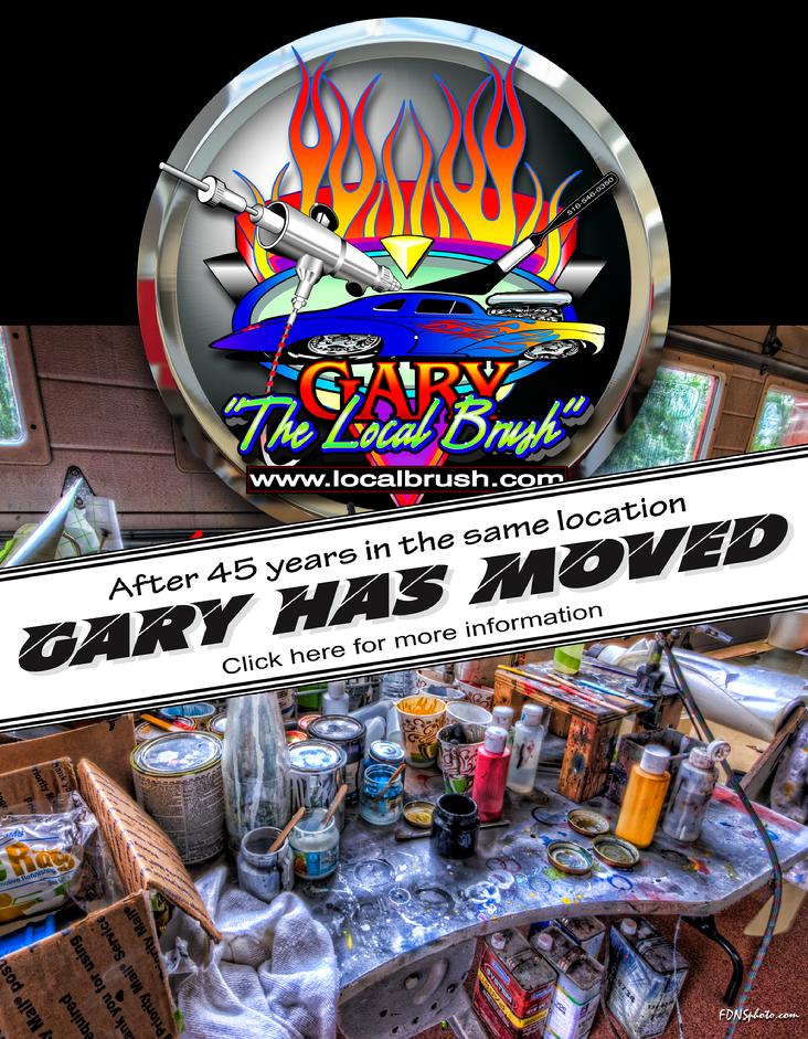 Gary The Local Brush has moved to Sell's Auto Body in North Bellmore NY